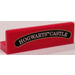 LEGO Red Panel 1 x 4 with Rounded Corners with Hogwart&#039;s Castle Sticker (15207)