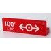 LEGO Red Panel 1 x 4 with Rounded Corners with White &#039;100T L28&#039; and Logo Train Sticker (15207)