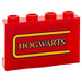 LEGO Red Panel 1 x 4 x 2 with HOGWARTS Sticker (14718)
