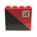 LEGO Rood Paneel 1 x 4 x 3 met Vork en Mes (Rechts) Sticker zonder zijsteunen, volle noppen (4215)