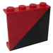 LEGO Red Panel 1 x 4 x 3 with Lower-Right Black Triangle without Side Supports, Solid Studs (4215)