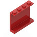 LEGO rot Panel 1 x 4 x 3 ohne seitliche Stützen, solide Bolzen (4215)