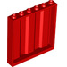 LEGO Rood Paneel 1 x 6 x 5 met Corrugation (23405)
