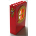 LEGO Rood Paneel 2 x 6 x 7 Fabuland Muur Assembly met Brand Alarm Sticker