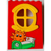 LEGO Red Panel 2 x 6 x 7 Fabuland Wall Assembly with Sun and Bed Sticker