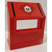 LEGO Red Panel 3 x 6 x 6 with Window with Skull Sticker (30288)