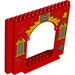 LEGO Röd Panel 4 x 16 x 10 med Gate Hål med Brand Entrance (15626 / 78211)