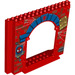 LEGO Red Panel 4 x 16 x 10 with Gate Hole with Spider-Man, Green Goblin, and Blue Stone archway (15626 / 21361)