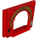 LEGO Red Panel 4 x 16 x 10 with Gate Hole with Yellow arch decoration (15626 / 24824)