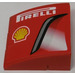 LEGO Red &#039;PIRELLI&#039;, Shell Logo, Air Intake (Left) Stickered Assembly