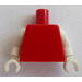 LEGO Red Plain Minifig Torso with White Arms and White Hands (76382 / 88585)