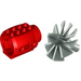 LEGO Red Plane Jet Engine 4 x 5 x 3 with Dark Stone Rotor