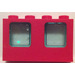 LEGO Red Plane Window 1 x 4 x 2 with Transparent Light Blue Glass