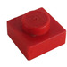 LEGO rot Platte 1 x 1 (3024 / 30008)