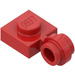 LEGO rouge assiette 1 x 1 avec Agrafe (Anneau mince) (4081)
