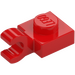 LEGO Red Plate 1 x 1 with Horizontal Clip (Flat Fronted Clip) (6019)