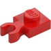 LEGO Rosso Piastra 1 x 1 con Verticale Clip (Spessa &quot;O&quot; aperta) (44860 / 60897)