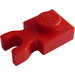 LEGO rouge assiette 1 x 1 avec Verticale Agrafe (Clip en U épais) (4085 / 60897)