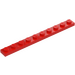 LEGO Rot Platte 1 x 10 (4477)