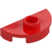 LEGO Rood Plaat 1 x 2 Rond Semicircle (1745)