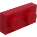 LEGO Red Plate 1 x 2 with Bottom Bar