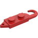 LEGO Red Plate 1 x 2 with Crane Hook Right (3127)