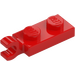 LEGO Rot Platte 1 x 2 mit Horizontaler Clip auf Ende (42923 / 63868)