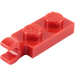 LEGO Rood Plaat 1 x 2 met Horizontale Klem Aan Einde (42923 / 63868)