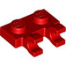 LEGO rouge assiette 1 x 2 avec Horizontal Clips (clips à front plat) (60470)