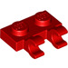 LEGO rot Platte 1 x 2 mit Horizontal Clips (Öffnen Sie &#039;O&#039;-Clips) (49563 / 60470)