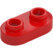 LEGO Red Plate 1 x 2 with Rounded Ends and Open Studs (35480)