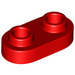 LEGO Red Plate 1 x 2 with Rounded Ends and Open Studs (35480)