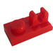 LEGO Rojo Placa 1 x 2 con Parte superior Clip con hueco (92280)