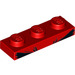 LEGO Red Plate 1 x 3 with Angry unikittty Eyebrows (3623 / 38920)