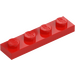 LEGO Red Plate 1 x 4 (3710)