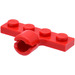 LEGO Red Plate 1 x 4 with Ball Joint Socket (Long with 2 Slots)