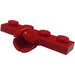 LEGO Red Plate 1 x 4 with Ball Joint Socket (Long with 4 Slots) (3183)