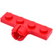 LEGO Red Plate 1 x 4 with Ball Joint Socket (Short with 4 Slots) (3183)