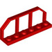 LEGO Rood Plaat 1 x 6 met Trein Wagon Railings (6583 / 58494)