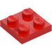 LEGO Rouge assiette 2 x 2 (3022 / 94148)