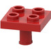 LEGO Red Plate 2 x 2 with Bottom Pin (No Holes) (2476 / 48241)