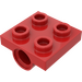 LEGO rot Platte 2 x 2 mit Loch mit unter Kreuzstütze (10247)