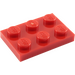 LEGO Red Plate 2 x 3 (3021)