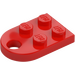 LEGO Red Plate 2 x 3 with Rounded End and Pin Hole (3176)