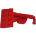 LEGO rouge assiette 2 x 4 avec Crochet