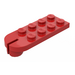 LEGO Red Plate 2 x 5 with Ball Joint Socket (3491)