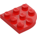 LEGO Red Plate 3 x 3 Round Corner (30357)