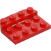 LEGO Rosso Piastra 3 x 4 x 0.7 Arrotondato (3263)