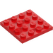 LEGO Rosso Piastra 4 x 4 (3031)