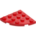 LEGO Rouge assiette 4 x 4 Rond Pièce de monnaie (30565)